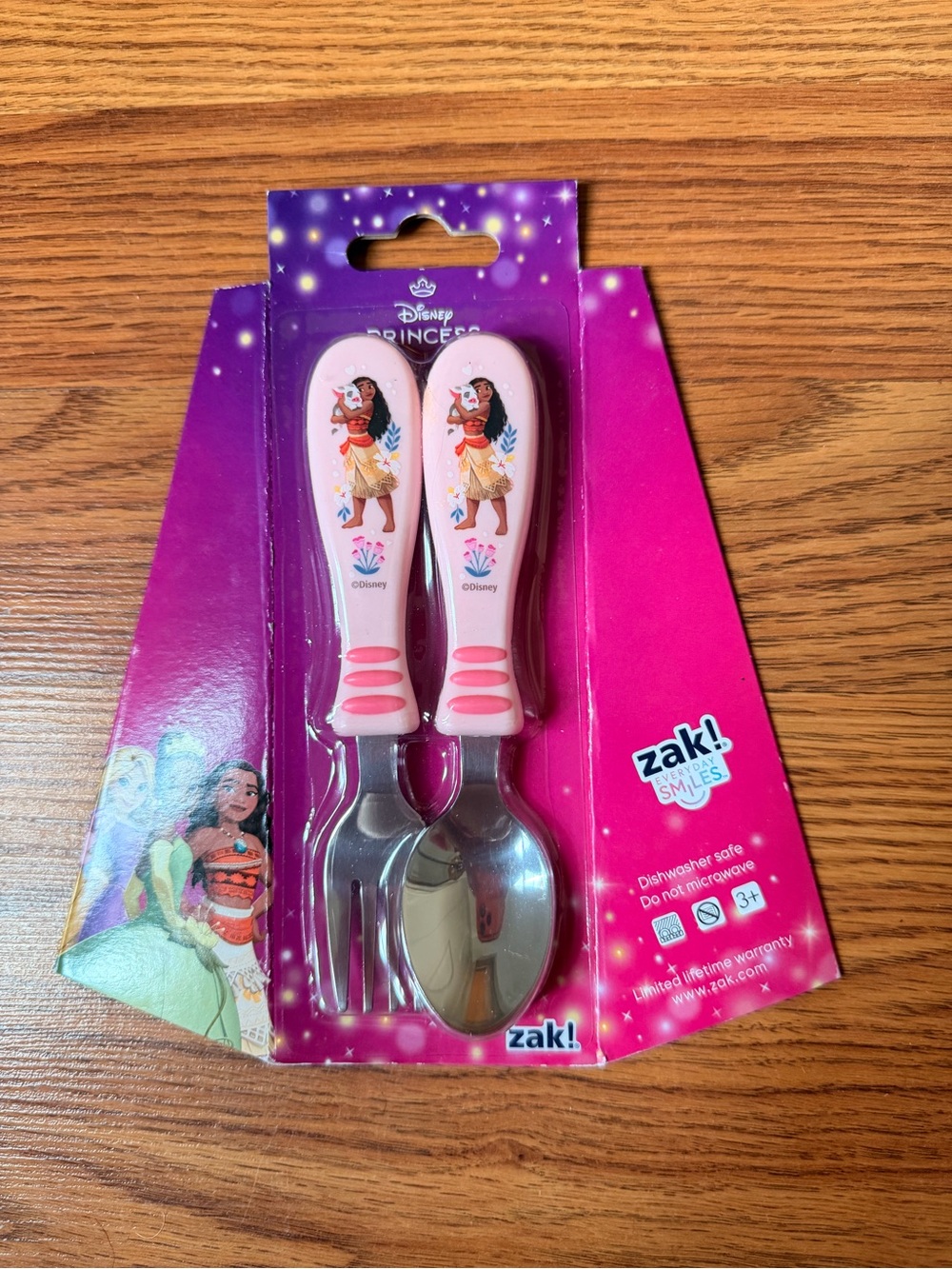 Disney Princess Moana Utensil Set - Pink Fork & Spoon New